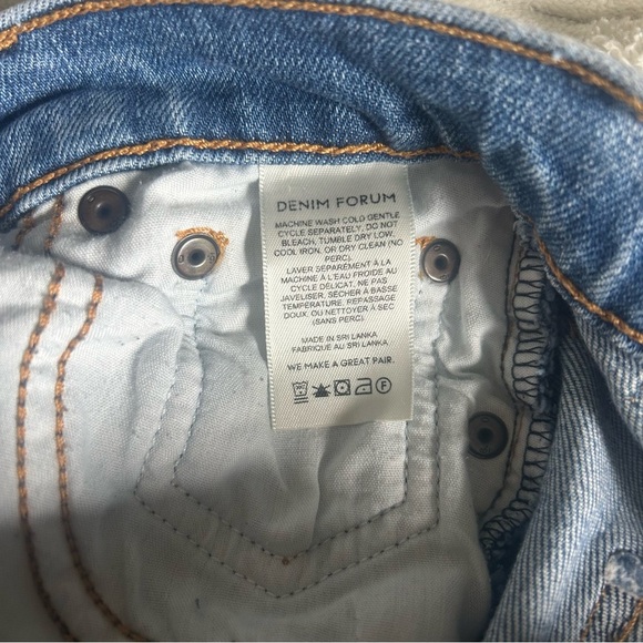 NWOT Womens Denim Forum The Arlo Hi-Rise Straight 24 Blue Jeans Button Fly - Picture 11 of 16